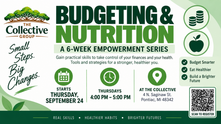 budgeting & nutrition empowerment series tv display